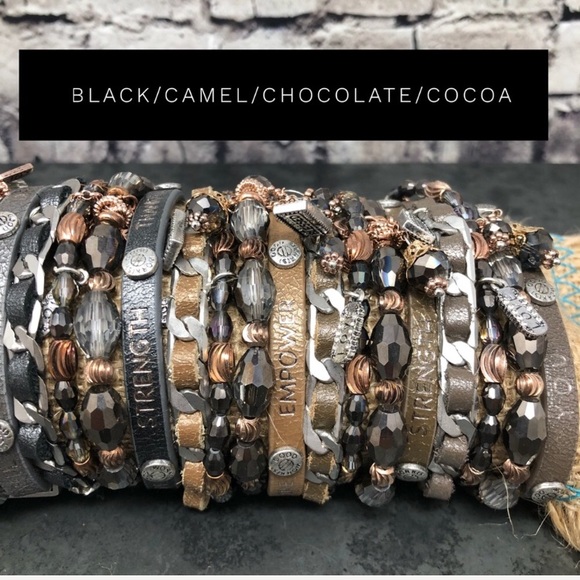 NEW GoodWorks Leather Charmed Bracelet in Cocoa - Picture 3 of 8